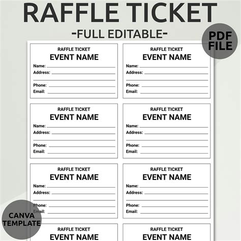 sample raffle ticket template free|Free, printable, customizable raffle ticket templates .